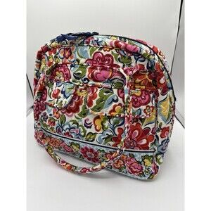 Rare Vera Bradley Bowler Shoulder Bag in Hope Garden Multicolor Beautiful Pink